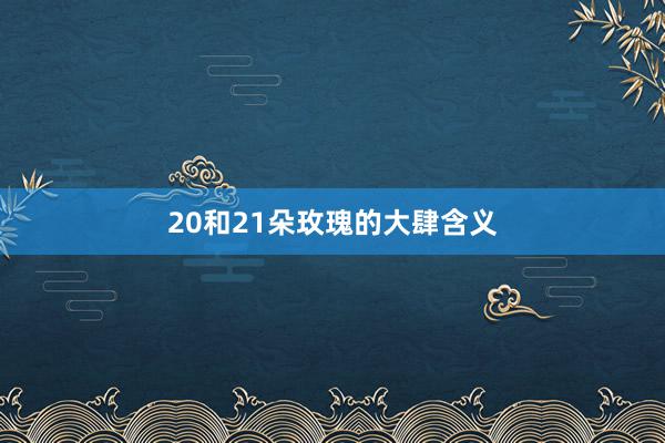 20和21朵玫瑰的大肆含义